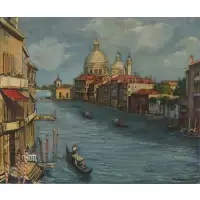 William W Ferguson, The Grand Canal Venice, Oil on canvas
