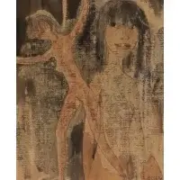 Bernard Bouts, Figuras (Figures), Mixed media and watercolor on paper