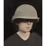 Richard Butler, Maggie with Helmet, 2012, Oil on canvas