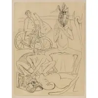 Circus (from Day and Dream) by Max Beckmann, 1946, Lithograph on paper, sold Jun 2025
