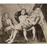 Paula Rego, After Hogarth i, from After Hogarth (R. 170). 2000. Etching and aquatint, on Somerset paper. Signed and numbered '15/17, Etching and aquatint, on Somerset paper