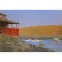 Peter III Poskas, Harbor., Oil on board