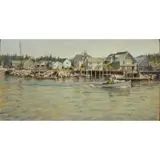 Peter III Poskas, Boat on Water, Oil on board .Signed Lower right