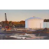 Peter III Poskas, Red Crane, Oil on board