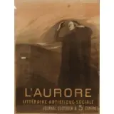 Eugène Carrière, L'Aurore (Dawn), Colored lithographic poster on linen