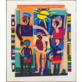 Lloyd G. McNeill, The Colored Cloth, Colored Silkscreen on Bainbridge 2 ply Alpha Rag