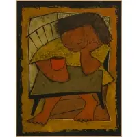 Ángel Botello, Nino con una Taza (Boy with a Cup)