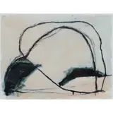 Susan Cutler Tremaine, Untitled (Abstract with Black Line), Mixed media on paper