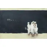 P. N. Choyal, Figures in Conversation, Oil on canvas