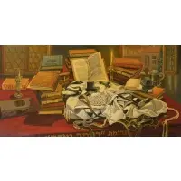 Alex Levin, Still-Life with Open Torah, 2007, Oil on canvas