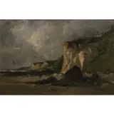Etienne Maxime Valle, Clearing Skies, French Coast, Oil on canvas