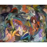 Boris Chetkov, Women, 1980, Acrylic on canvas