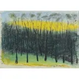 Wolf Kahn, Untitled (Trees in West Brattleboro, VT.), Pastel on paper