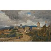 Road to Durnstein by Tina Blau, Oil on board, sold Jun 2025