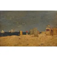 Tina Blau, Beach in Sylt II, 1904, Oil on board