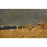 Tina Blau, Beach in Sylt II, 1904, Oil on board