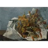 Tina Blau, A Bouquet of Flowers, Oil on canvas