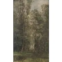 Path in the Woods by Tina Blau, Oil on panel, sold Jun 2025