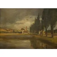 Perchtoldsdorf by Tina Blau, 1897, Oil on canvas, sold Jun 2025