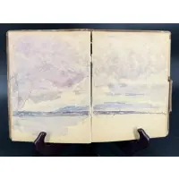 Tina Blau, Artist Sketchbook, Graphite, pencil, and watercolor