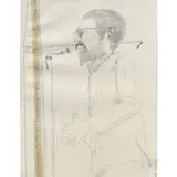 Vincent Smith, Amiri Baraka, Large pencil on paper signed lr rt