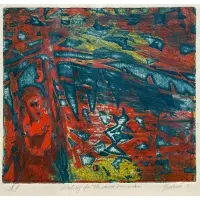 Waiting for the number man by Vincent Smith, AP Etching, sold May 2025