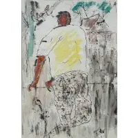 Across the Tracks by Vincent Smith, Ink and watercolor, sold May 2025
