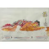 Vincent Smith, Siesta, Pen and watercolor