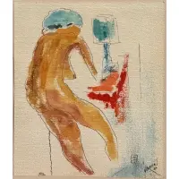 After The Bath by Vincent Smith, Pen and watercolor, sold May 2025