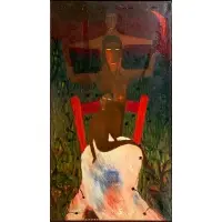 Fang, Woman, and Children by Vincent Smith, Oil on canvas, sold May 2025