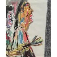 Orangeburg-A Mother's Grief by Vincent Smith, Pen and watercolor, sold May 2025