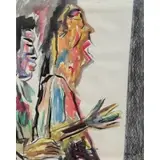 Vincent Smith, Orangeburg-A Mother's Grief, Pen and watercolor
