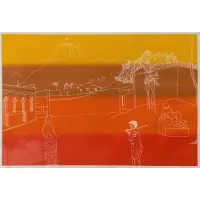 Benin Ancestral Shrine by Vincent Smith, AP etching, sold May 2025