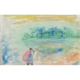Vincent Smith, Down At The Farm, Pen and watercolor
