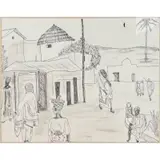 Vincent Smith, Throughout Masai Country, Pencil drawing