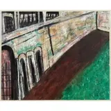 Vincent Smith, Catacombs of Elmira Castle, Gouache