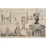 Vincent Smith, Market In Ethiopia, A.P. Lithograph
