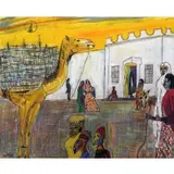Vincent Smith, Temple Of Illuminated Manuscripts, Gouache and oil pastel