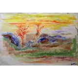 Vincent Smith, Landscape in Maryland, Watercolor