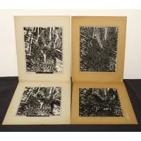 Vincent Smith, First Day Of School, 4 Woodcuts signed, 2 numbered from an edition of 66 and 2 Woodcuts signed and dated 66