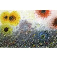 SUNFLOWERS by Vincent Smith, Oil on canvas, sold May 2025