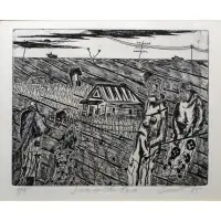 Down on the farm by Vincent Smith, , AP etching ,signed , titled and dated 1965, sold May 2025