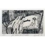 Vincent Smith, The Moon In Harlem, AP Etching, signed , titled and dated 1966