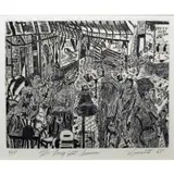 Vincent Smith, The Long Hot Summer, Etching, titled, signed and dated 1967