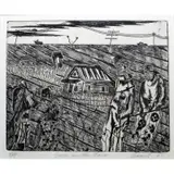 Vincent Smith, Down on the Farm, Etching, signed