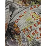 Vincent Smith, Young women at the black arts, Pen and watercolor