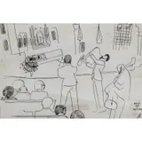 Vincent Smith, DIRGE For A Jazz Musician, , Ink drawing, signed, titled and dated 1967