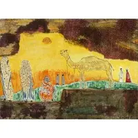 Pilgrims and Prophets by Vincent Smith, , Mixed media drawing, sold May 2025