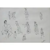 Vincent Smith, People Of Ghana, , Pen and ink, signed and titled