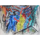 Vincent Smith, Tragedy At The Opera, Pen and watercolor